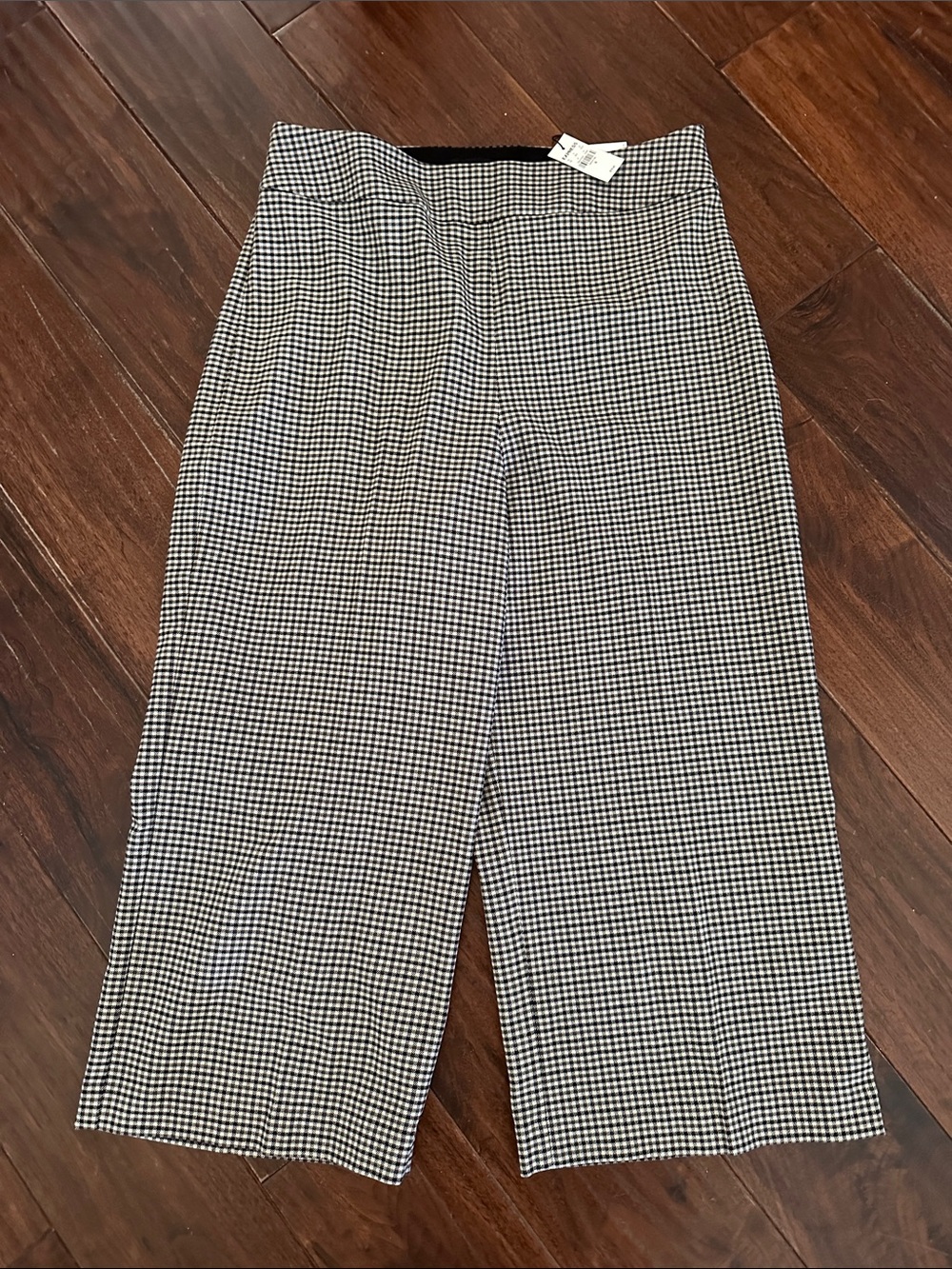 Express Houndstooth Cropped Culottes High Rise Pants Sz 14